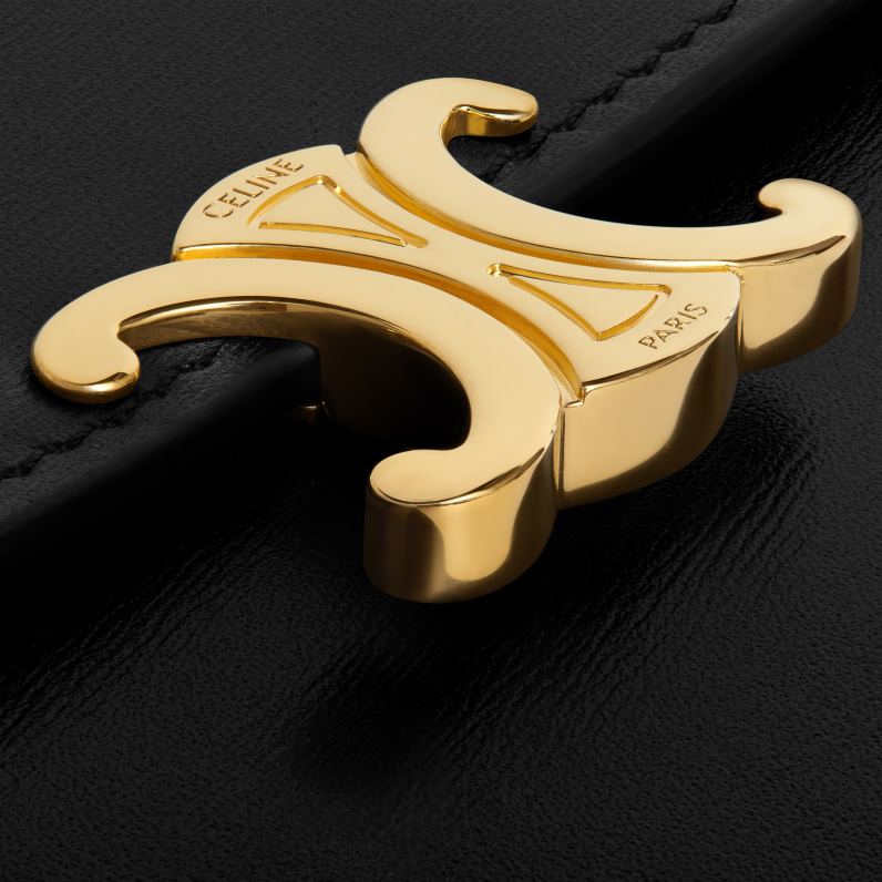 μεγάλο πορτοφόλι θρίαμβος σε γυαλιστερό δέρμα μοσχαριού γυναίκες CELINE 640PT441 αξεσουάρ μαύρος