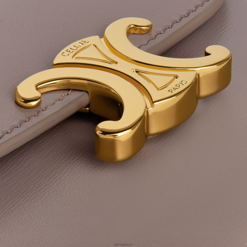 μικρό πορτοφόλι θρίαμβος σε γυαλιστερό δέρμα μοσχαριού γυναίκες CELINE 640PT459 αξεσουάρ χαλίκι