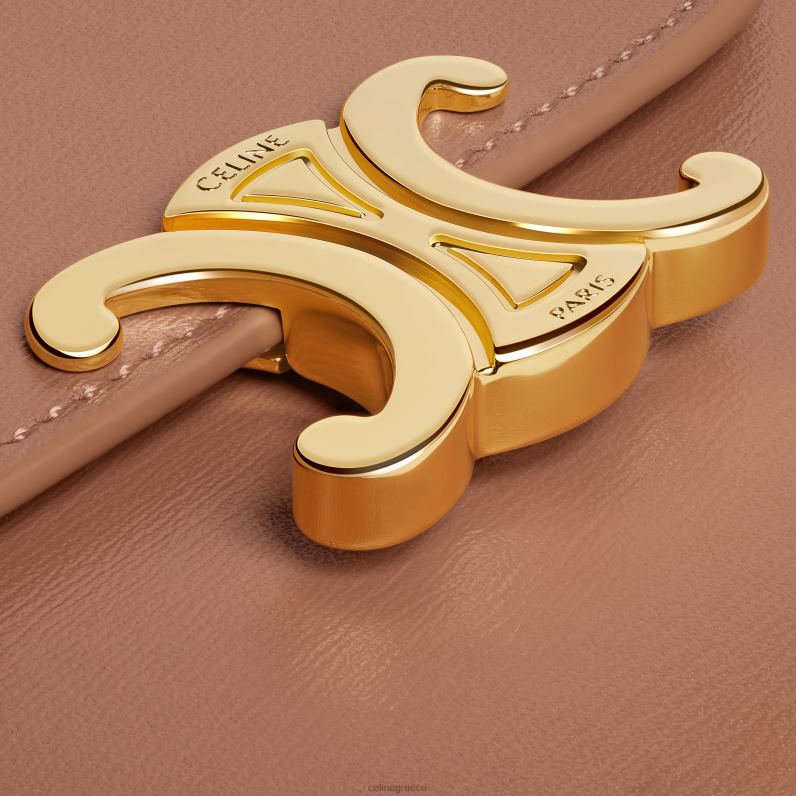 μικρό πορτοφόλι θρίαμβος σε γυαλιστερό δέρμα μοσχαριού γυναίκες CELINE 640PT460 αξεσουάρ μπρούντζος