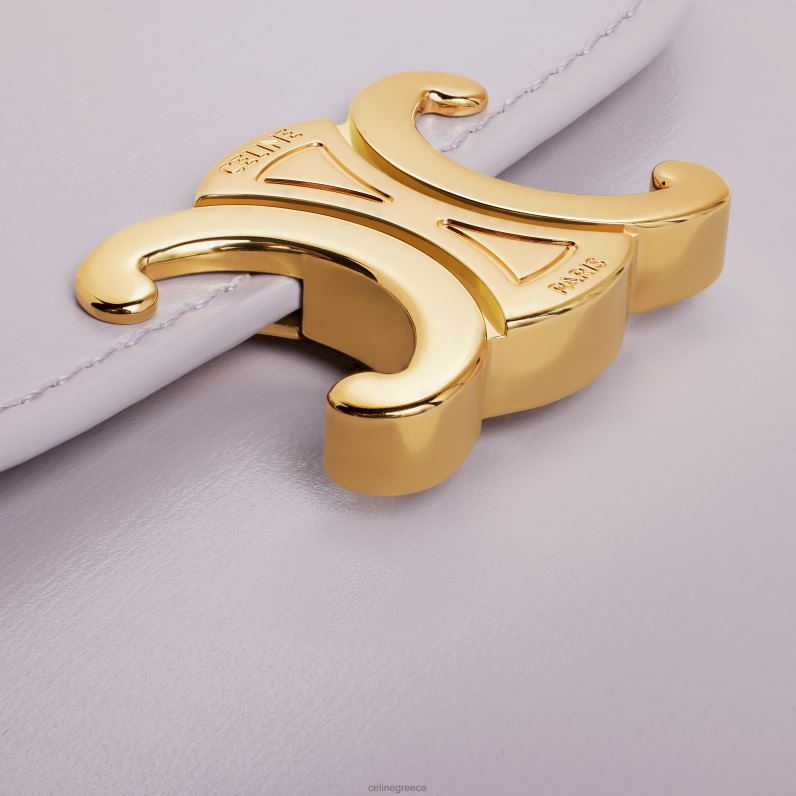 μικρό πορτοφόλι θρίαμβος σε γυαλιστερό δέρμα μοσχαριού γυναίκες CELINE 640PT461 αξεσουάρ ανοιχτό λιλά