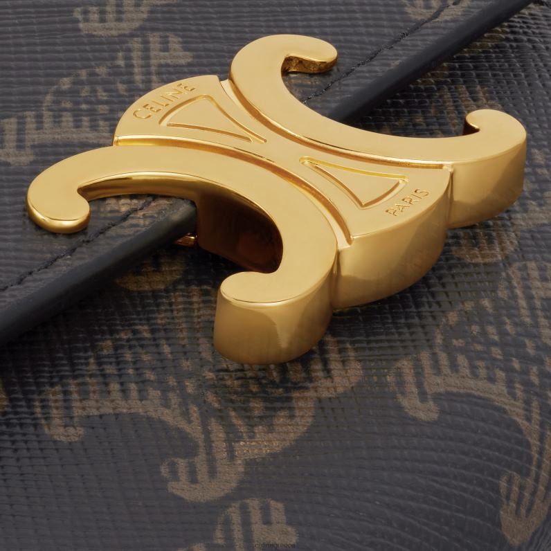 συμπαγές πορτοφόλι με θρίαμβο νομίσματος σε καμβά θριάμβου γυναίκες CELINE 640PT465 αξεσουάρ βυρσοδέψω