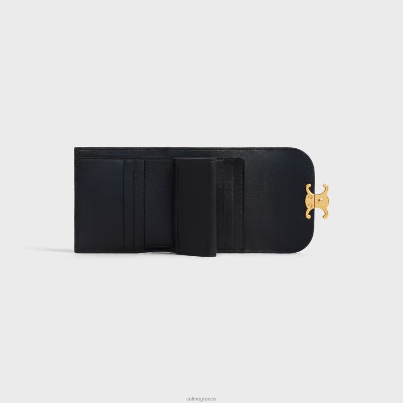 μικρό πορτοφόλι θρίαμβος σε κροκόδειλος niloticus γυναίκες CELINE 640PT464 αξεσουάρ μαύρος