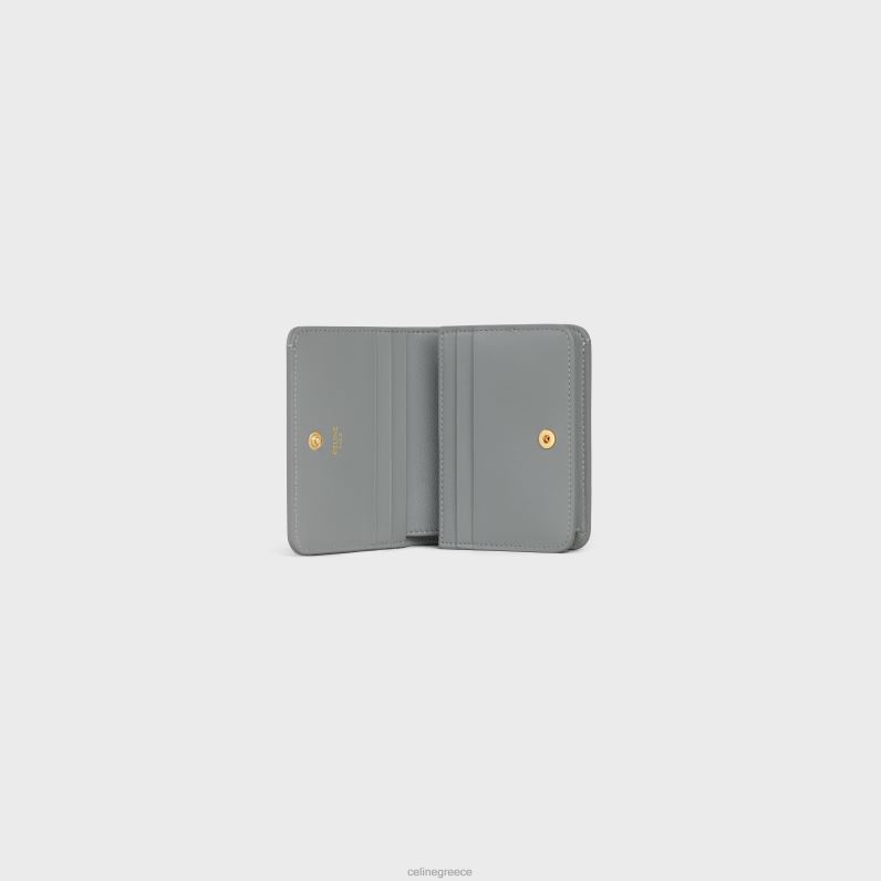 συμπαγές πορτοφόλι triomphe από γυαλιστερό δέρμα μοσχαριού γυναίκες CELINE 640PT405 αξεσουάρ ψευδάργυρος