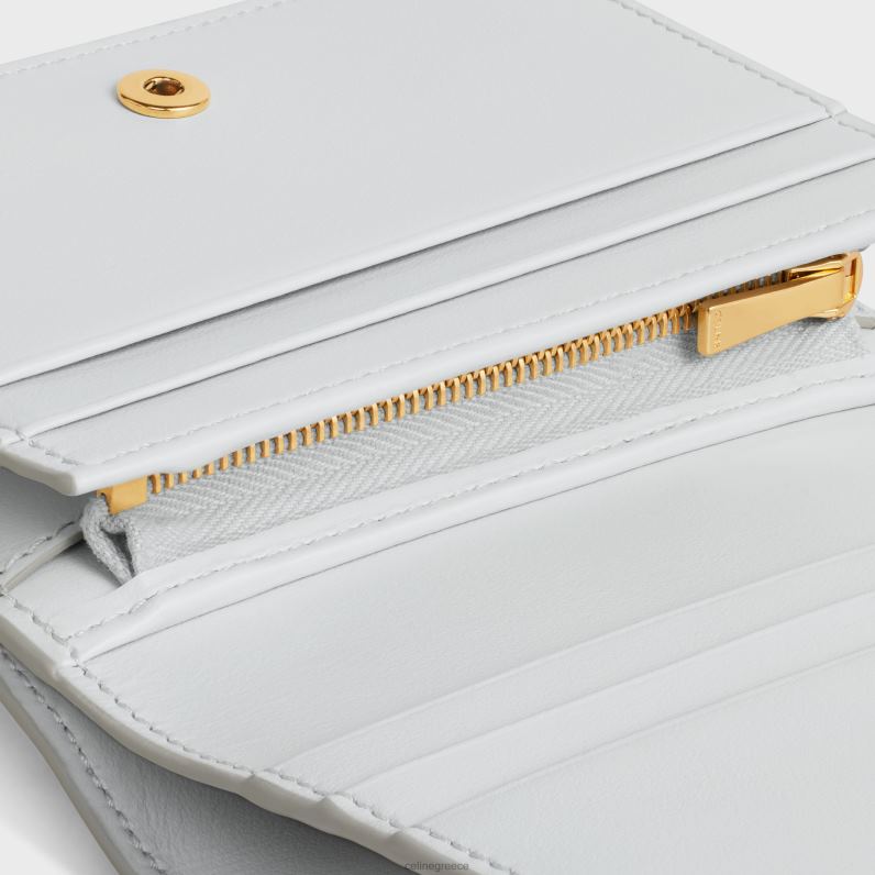 συμπαγές πορτοφόλι triomphe από γυαλιστερό δέρμα μοσχαριού γυναίκες CELINE 640PT450 αξεσουάρ φεγγάρι