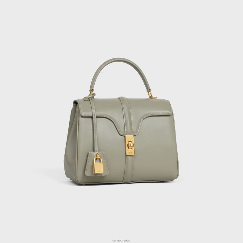 μικρό σακουλάκι 16 σε σατινέ δέρμα μοσχαριού γυναίκες CELINE 640PT125 αξεσουάρ πράσινο πηλό