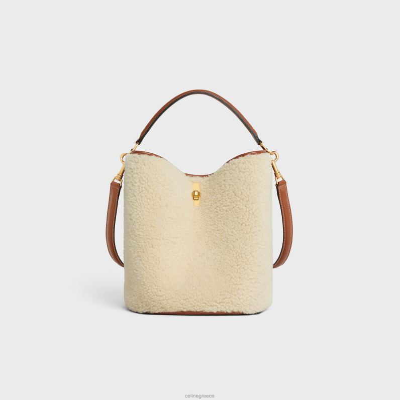 κουβάς 16 τσάντα σε κούπα γυναίκες CELINE 640PT147 αξεσουάρ φυσικός/μαύρισμα