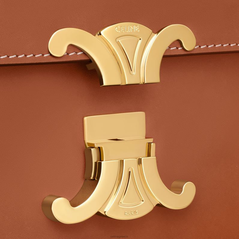 Εφηβική τσάντα θριάμβου από φυσικό δέρμα μοσχαριού γυναίκες CELINE 640PT102 αξεσουάρ βυρσοδέψω