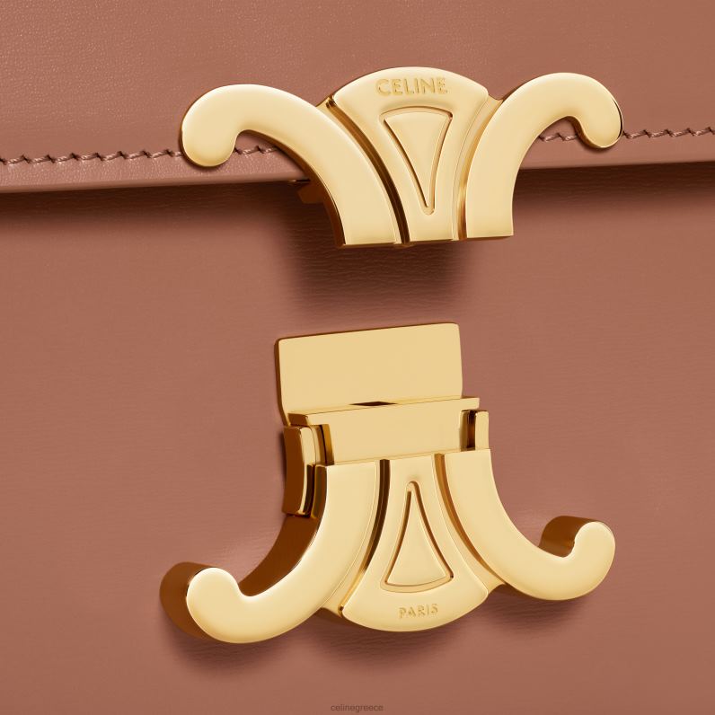 εφηβική τσάντα θριάμβου σε γυαλιστερό δέρμα μόσχου γυναίκες CELINE 640PT106 αξεσουάρ μπρούντζος