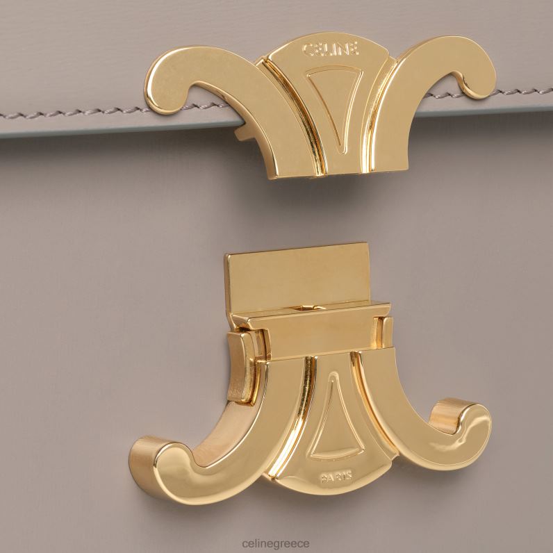 εφηβική τσάντα θριάμβου σε γυαλιστερό δέρμα μόσχου γυναίκες CELINE 640PT111 αξεσουάρ χαλίκι