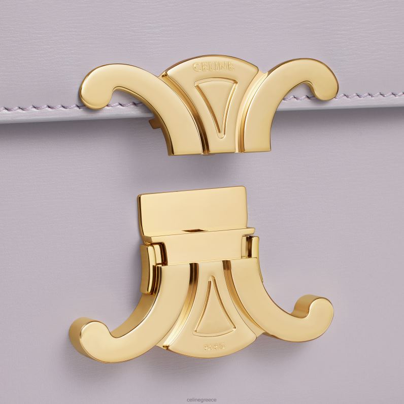 εφηβική τσάντα θριάμβου σε γυαλιστερό δέρμα μόσχου γυναίκες CELINE 640PT112 αξεσουάρ ανοιχτό λιλά