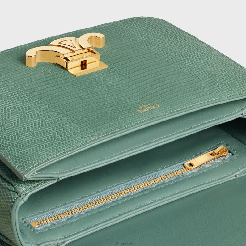 εφηβική τσάντα θριάμβου σε σαύρα γυναίκες CELINE 640PT115 αξεσουάρ celadon