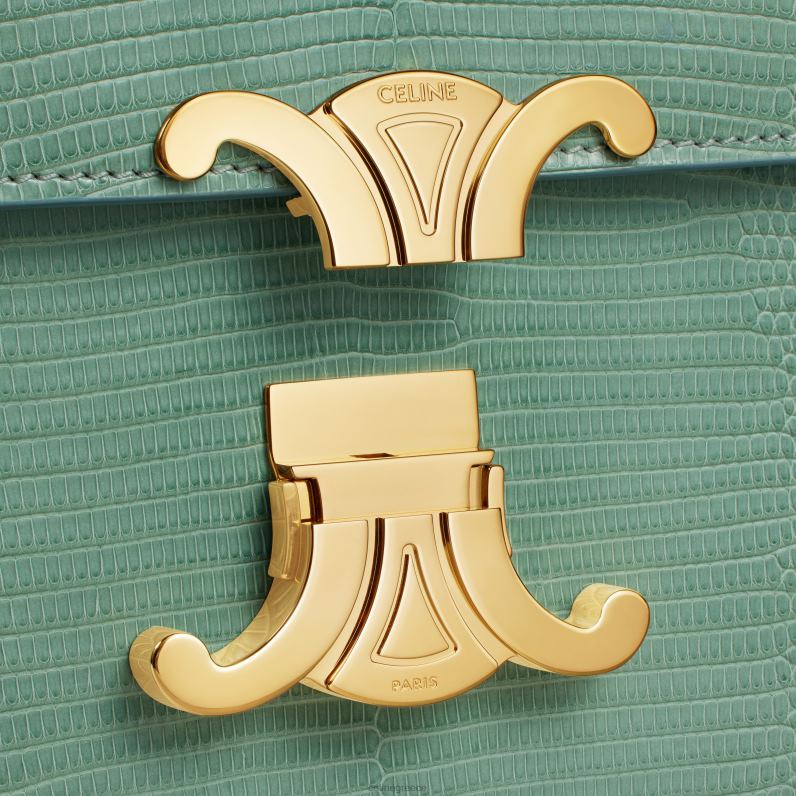 εφηβική τσάντα θριάμβου σε σαύρα γυναίκες CELINE 640PT115 αξεσουάρ celadon