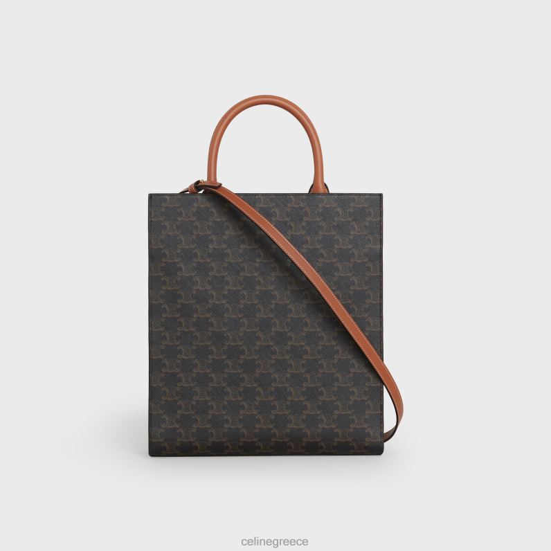 μικρές καμπάνες κάθετες σε καμβά θριάμβου & δέρμα μοσχαριού γυναίκες CELINE 640PT237 αξεσουάρ βυρσοδέψω