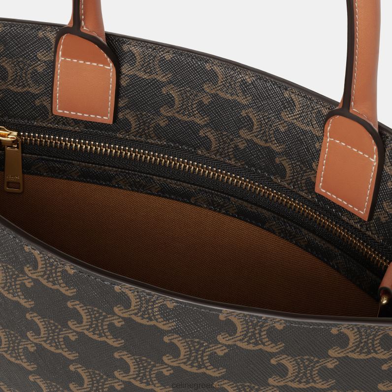 μικρές καμπάνες κάθετες σε καμβά θριάμβου & δέρμα μοσχαριού γυναίκες CELINE 640PT237 αξεσουάρ βυρσοδέψω