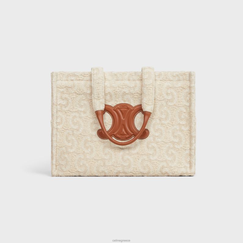 μεγάλες καμπάνες από ύφασμα με θρίαμβο παντού γυναίκες CELINE 640PT242 αξεσουάρ φυσικός/μαύρισμα