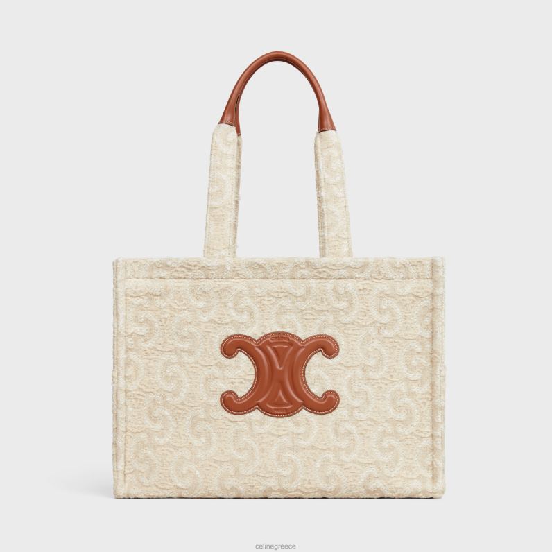 μεγάλες καμπάνες από ύφασμα με θρίαμβο παντού γυναίκες CELINE 640PT242 αξεσουάρ φυσικός/μαύρισμα