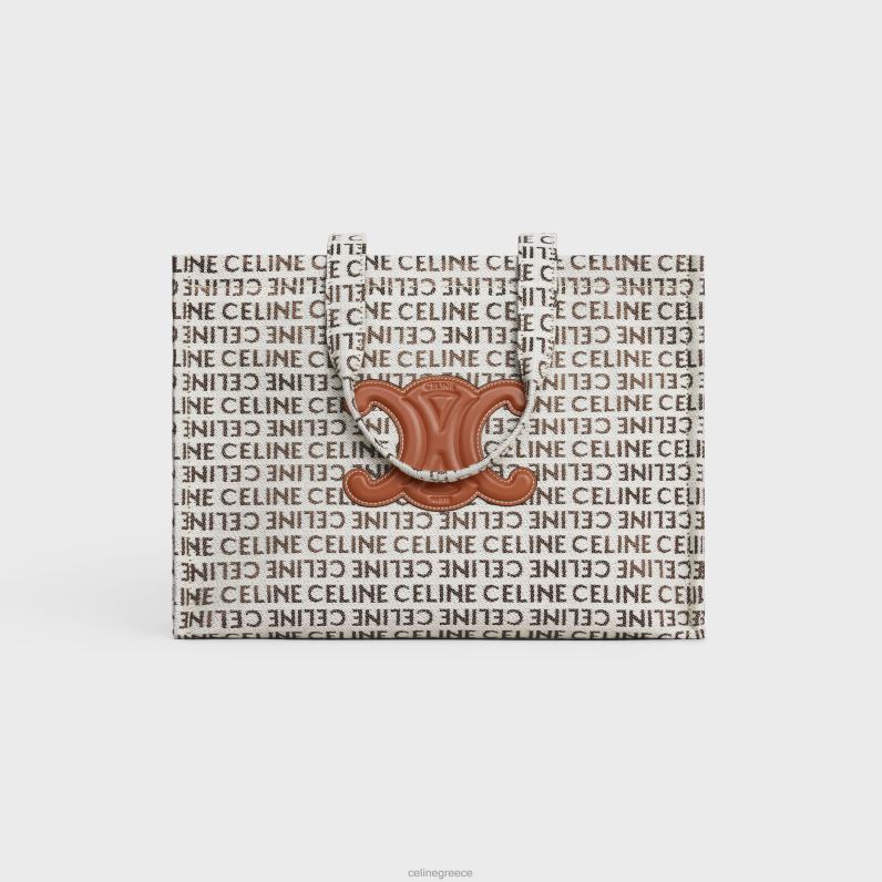μεγάλες καμπάνες ταϊς σε υφαντικές ύλες με παντού γυναίκες CELINE 640PT244 αξεσουάρ φυσικός/μαύρισμα