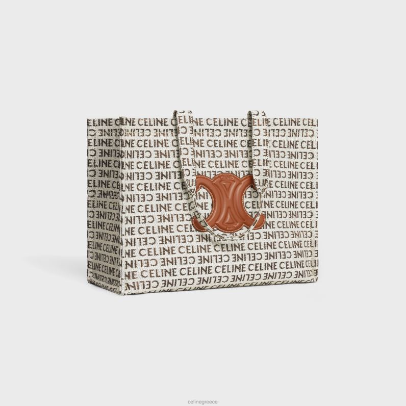 μεγάλες καμπάνες ταϊς σε υφαντικές ύλες με παντού γυναίκες CELINE 640PT244 αξεσουάρ φυσικός/μαύρισμα