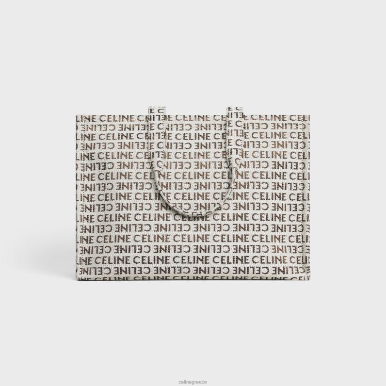 μεγάλες καμπάνες ταϊς σε υφαντικές ύλες με παντού γυναίκες CELINE 640PT244 αξεσουάρ φυσικός/μαύρισμα