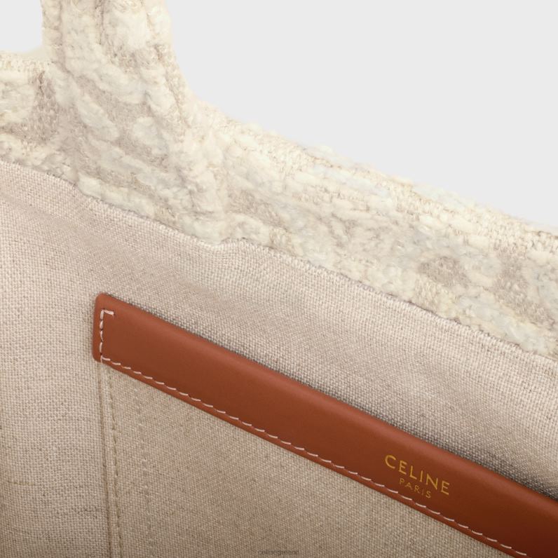 μικρές καμπάνες από ύφασμα με θρίαμβο παντού γυναίκες CELINE 640PT247 αξεσουάρ φυσικός/μαύρισμα