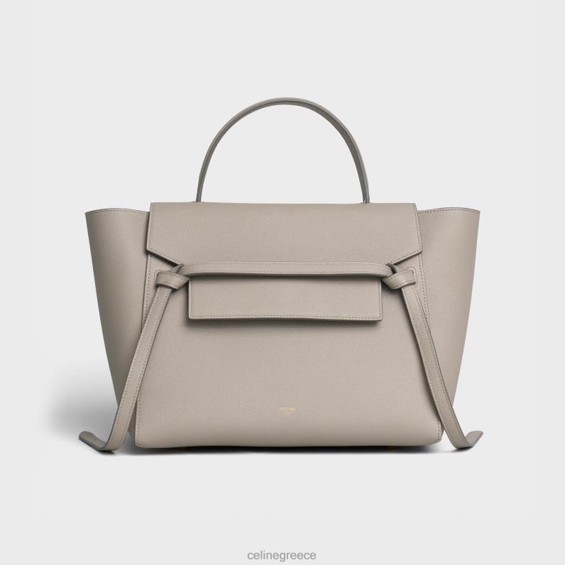 μίνι τσάντα ζώνης από δέρμα μοσχαριού γυναίκες CELINE 640PT263 αξεσουάρ ελαφρύ γκρι