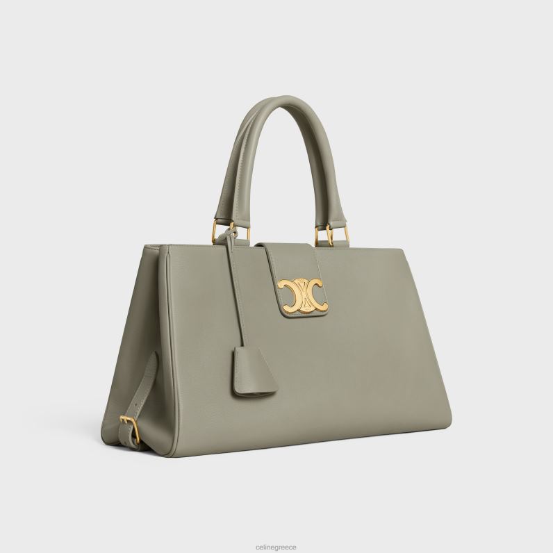μεσαία τσάντα απολίνης σε ελαστικό δέρμα μόσχου γυναίκες CELINE 640PT272 αξεσουάρ πράσινο πηλό