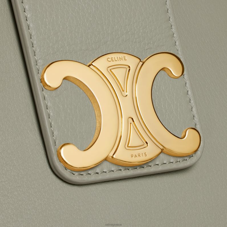 μεσαία τσάντα απολίνης σε ελαστικό δέρμα μόσχου γυναίκες CELINE 640PT272 αξεσουάρ πράσινο πηλό
