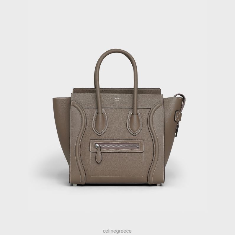 Τσάντα μικρο αποσκευών από δέρμα μοσχαριού γυναίκες CELINE 640PT303 αξεσουάρ σούρης