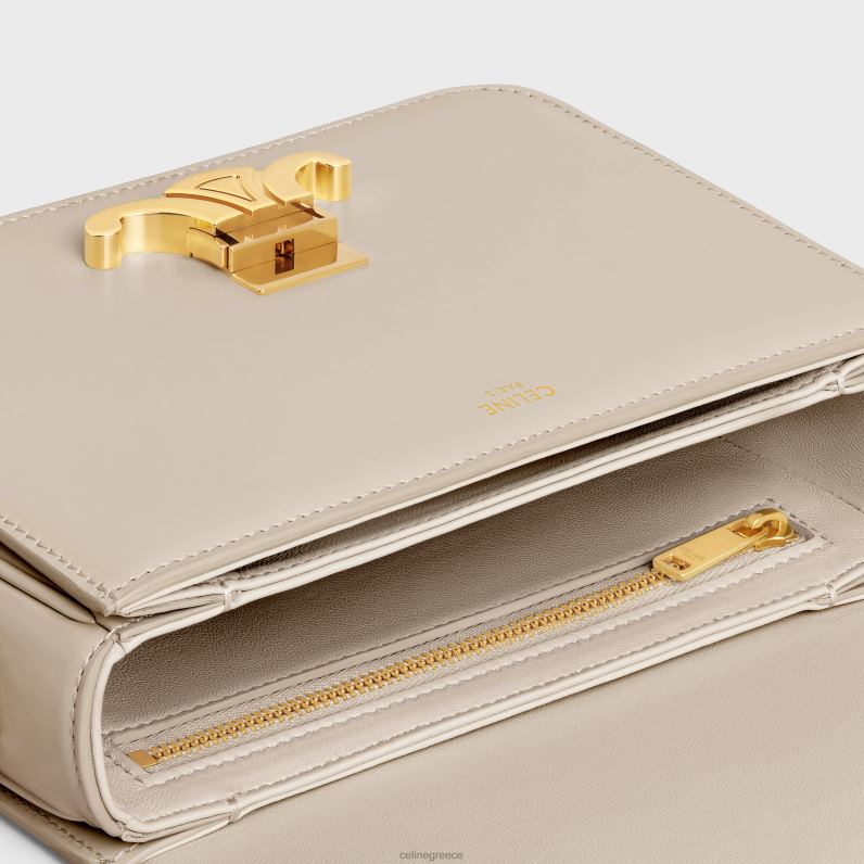 εφηβική τσάντα θριάμβου σε γυαλιστερό δέρμα μόσχου γυναίκες CELINE 640PT48 αξεσουάρ ελαφριά πέτρα