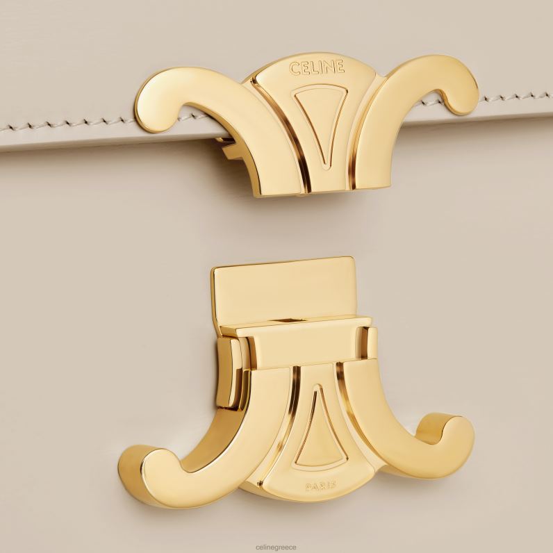 εφηβική τσάντα θριάμβου σε γυαλιστερό δέρμα μόσχου γυναίκες CELINE 640PT48 αξεσουάρ ελαφριά πέτρα