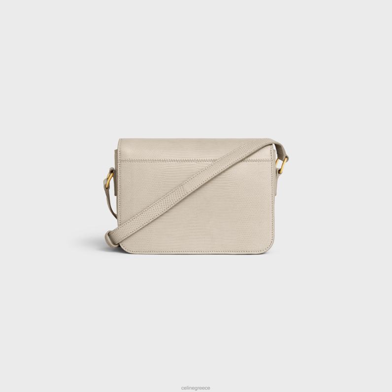 εφηβική τσάντα θριάμβου σε σαύρα γυναίκες CELINE 640PT49 αξεσουάρ ελαφριά πέτρα