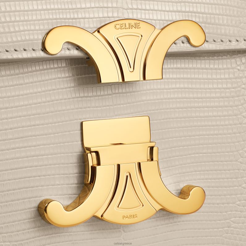 εφηβική τσάντα θριάμβου σε σαύρα γυναίκες CELINE 640PT49 αξεσουάρ ελαφριά πέτρα