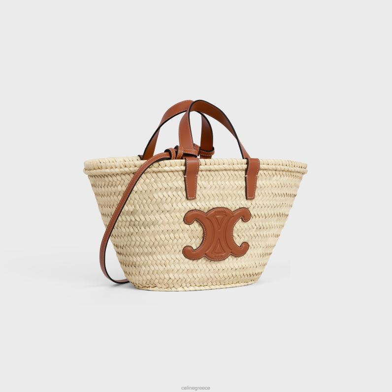 Κλασικό εφηβικό πανί σε φύλλα φοίνικα και δέρμα μοσχαριού γυναίκες CELINE 640PT84 αξεσουάρ βυρσοδέψω