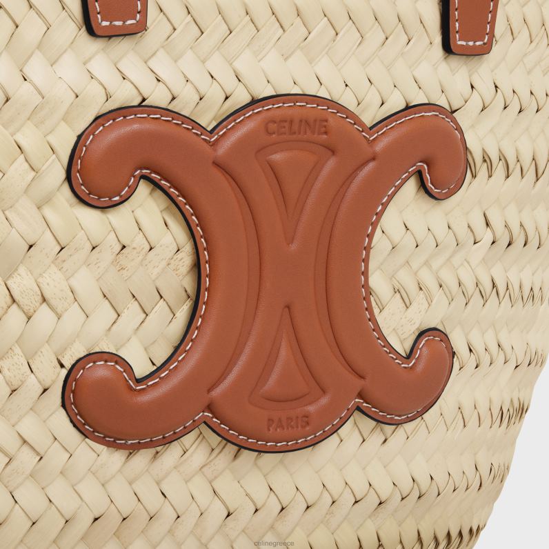 Κλασικό εφηβικό πανί σε φύλλα φοίνικα και δέρμα μοσχαριού γυναίκες CELINE 640PT84 αξεσουάρ βυρσοδέψω