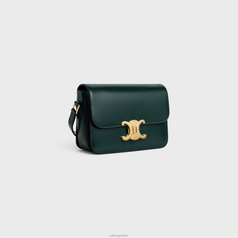 εφηβική τσάντα θριάμβου σε γυαλιστερό δέρμα μόσχου γυναίκες CELINE 640PT99 αξεσουάρ amazone