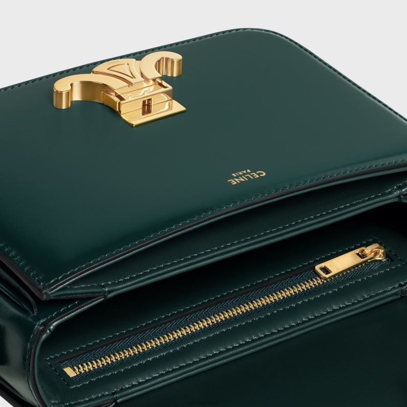 εφηβική τσάντα θριάμβου σε γυαλιστερό δέρμα μόσχου γυναίκες CELINE 640PT99 αξεσουάρ amazone