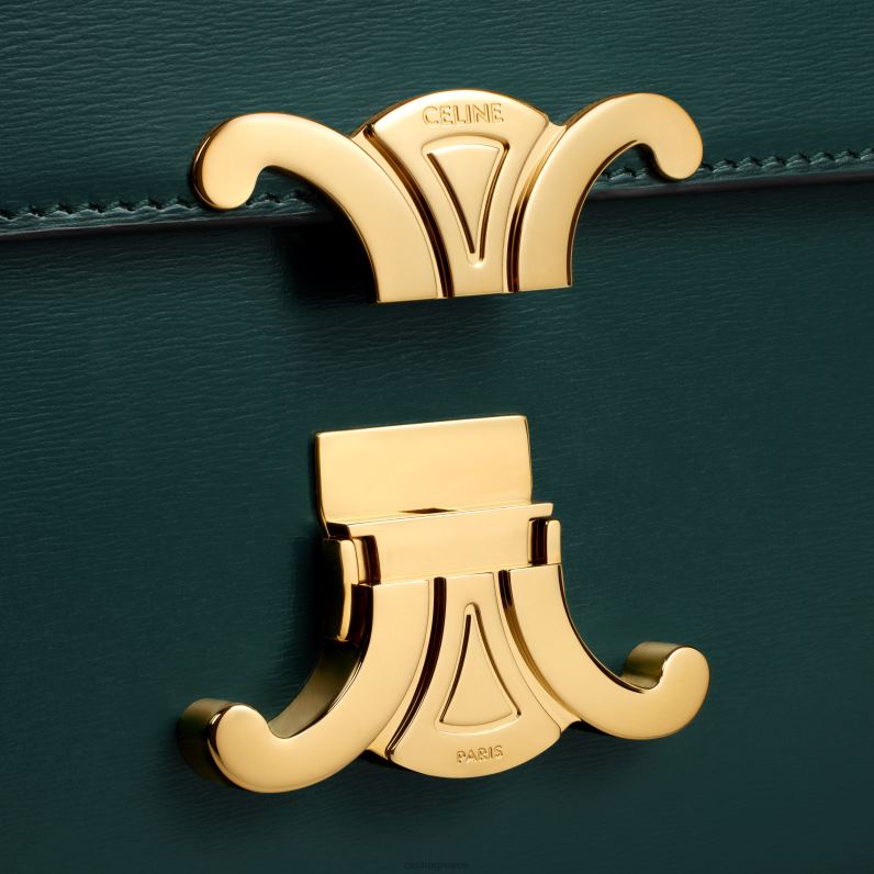 εφηβική τσάντα θριάμβου σε γυαλιστερό δέρμα μόσχου γυναίκες CELINE 640PT99 αξεσουάρ amazone