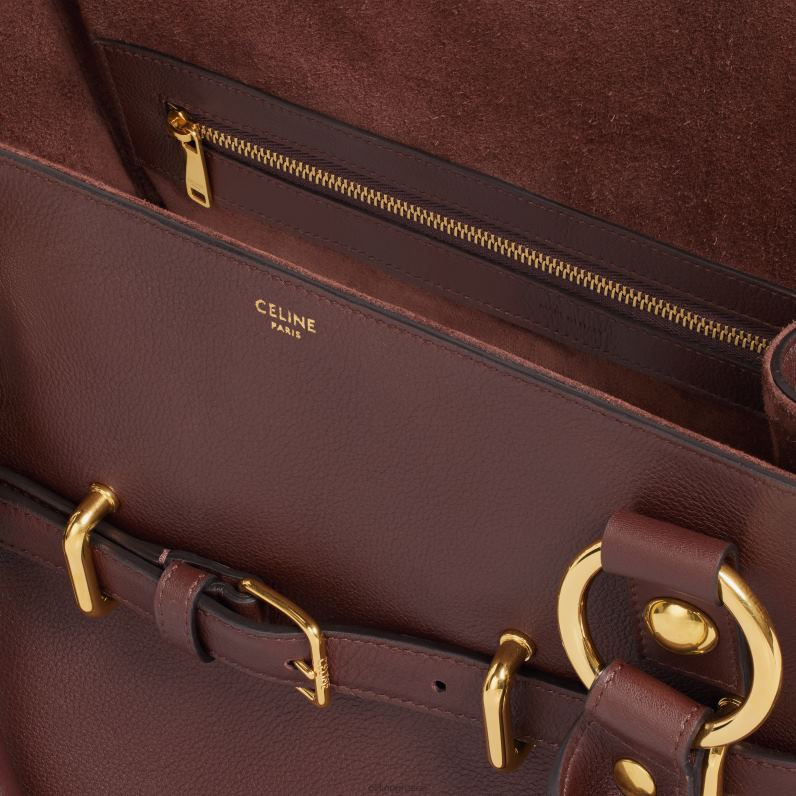 μεσαία τσάντα anita σε ελαστικό δέρμα μοσχαριού γυναίκες CELINE 640PT274 αξεσουάρ κάστανο