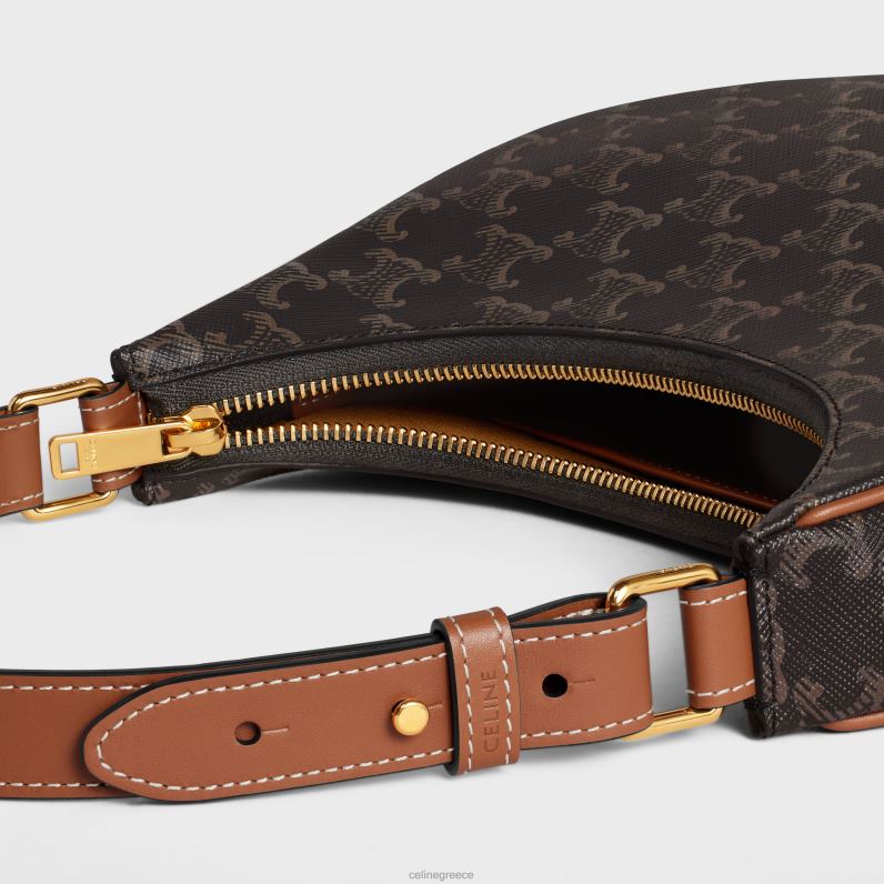 τσάντα ava σε καμβά triomphe & δέρμα μοσχαριού γυναίκες CELINE 640PT158 αξεσουάρ βυρσοδέψω