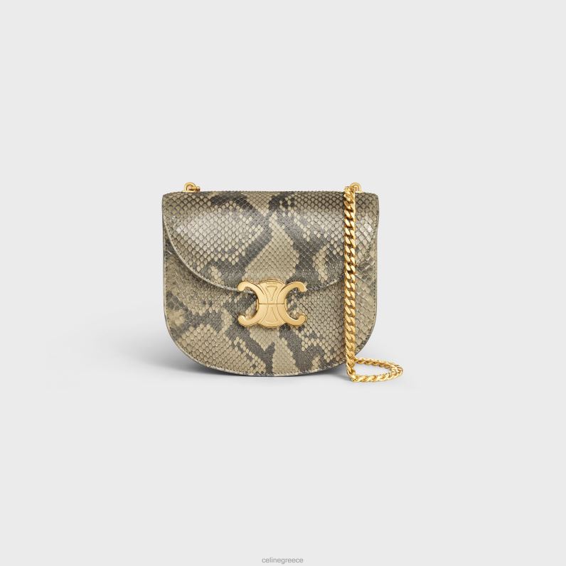 αλυσίδα besace clea σε μαργαριταρένιο πύθωνα γυναίκες CELINE 640PT37 αξεσουάρ φυσικός