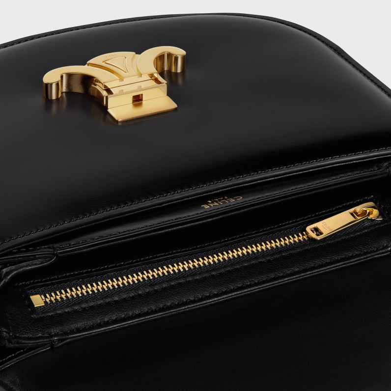 αλυσίδα besace clea σε γυαλιστερό δέρμα μοσχαριού γυναίκες CELINE 640PT56 αξεσουάρ μαύρος