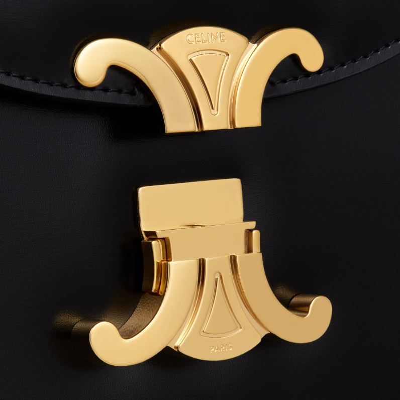 αλυσίδα besace clea σε γυαλιστερό δέρμα μοσχαριού γυναίκες CELINE 640PT56 αξεσουάρ μαύρος