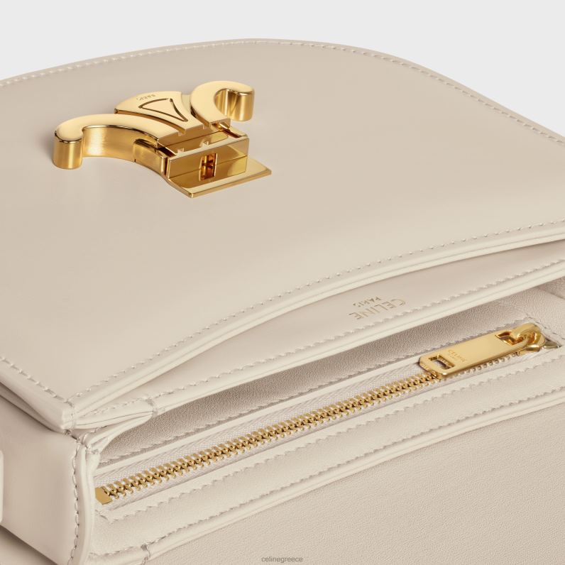 besace clea σε γυαλιστερό δέρμα μόσχου γυναίκες CELINE 640PT59 αξεσουάρ ελαφριά πέτρα