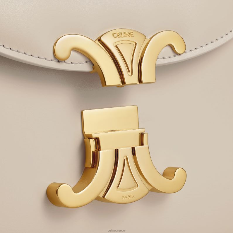 besace clea σε γυαλιστερό δέρμα μόσχου γυναίκες CELINE 640PT59 αξεσουάρ ελαφριά πέτρα