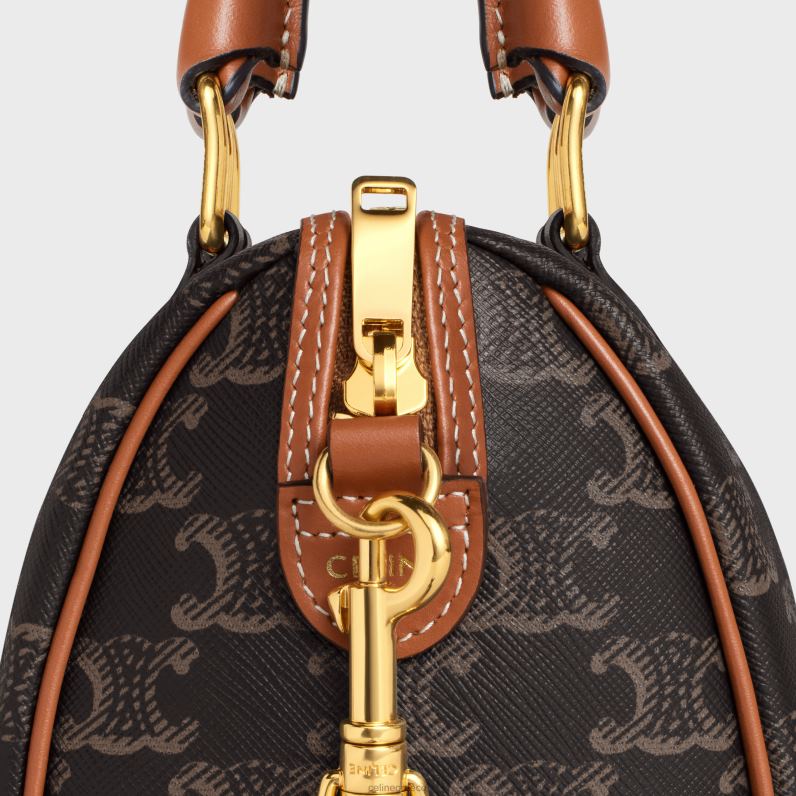 μικρό boston cuir triomphe σε καμβά triomphe & δέρμα μοσχαριού γυναίκες CELINE 640PT207 αξεσουάρ βυρσοδέψω