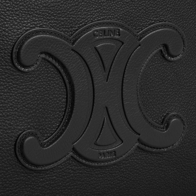 κορδόνι περίσφιξης cabas cuir triomphe από δέρμα μοσχαριού γυναίκες CELINE 640PT196 αξεσουάρ μαύρος