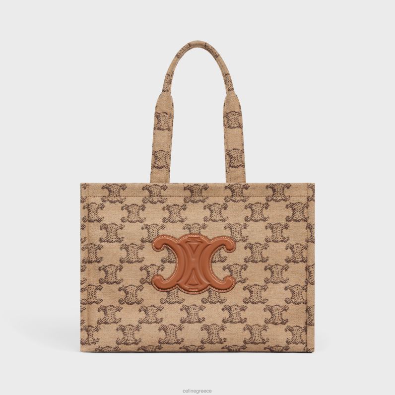 μεγάλα cabas thais σε ύφασμα με θρίαμβο γυναίκες CELINE 640PT243 αξεσουάρ καμήλα