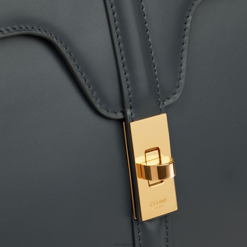 τσάντα classique 16 σε σατινέ δέρμα μοσχαριού γυναίκες CELINE 640PT123 αξεσουάρ σχιστόλιθος γκρι