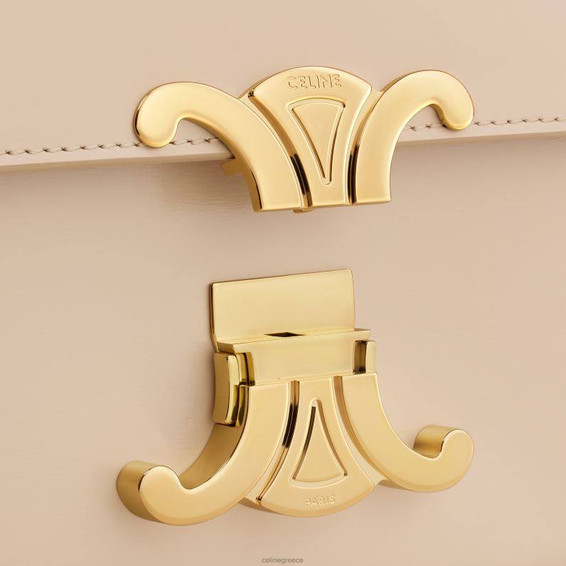 τσάντα ώμου με αλυσίδα claude σε γυαλιστερό δέρμα μοσχαριού γυναίκες CELINE 640PT180 αξεσουάρ γυμνός