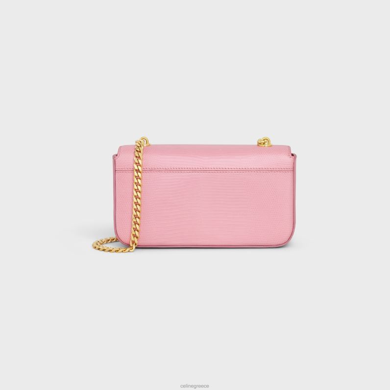 τσάντα ώμου αλυσίδα claude σε σαύρα γυναίκες CELINE 640PT50 αξεσουάρ τριαντάφυλλο